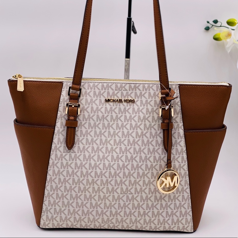 Michael Kors Charlotte Tote Vanilla - Picture 1 of 9